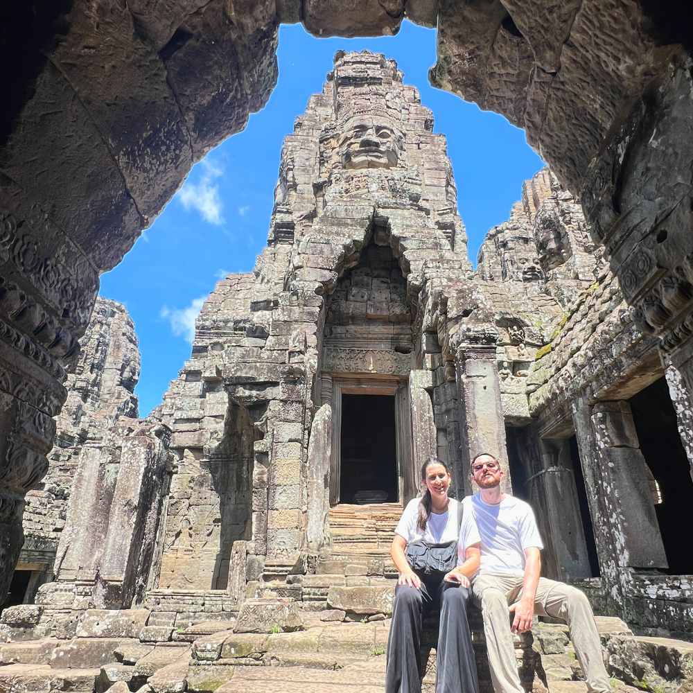 Bayon Temple – Discover the 200+ smiling stone faces of Bayon, the iconic temple in Angkor Thom city.