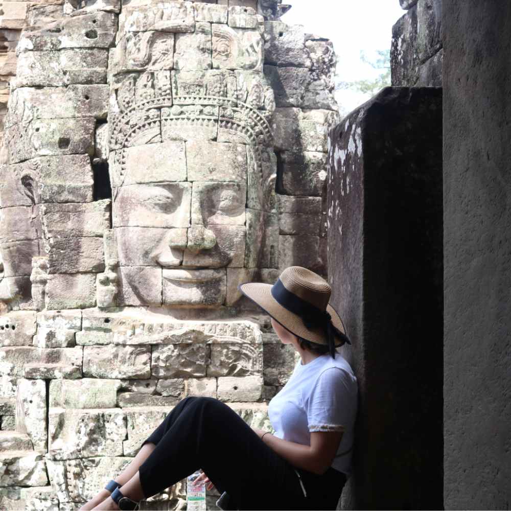 Bayon Temple Visit – Marvel at the famous faces of Bayon, an architectural wonder of Angkor.