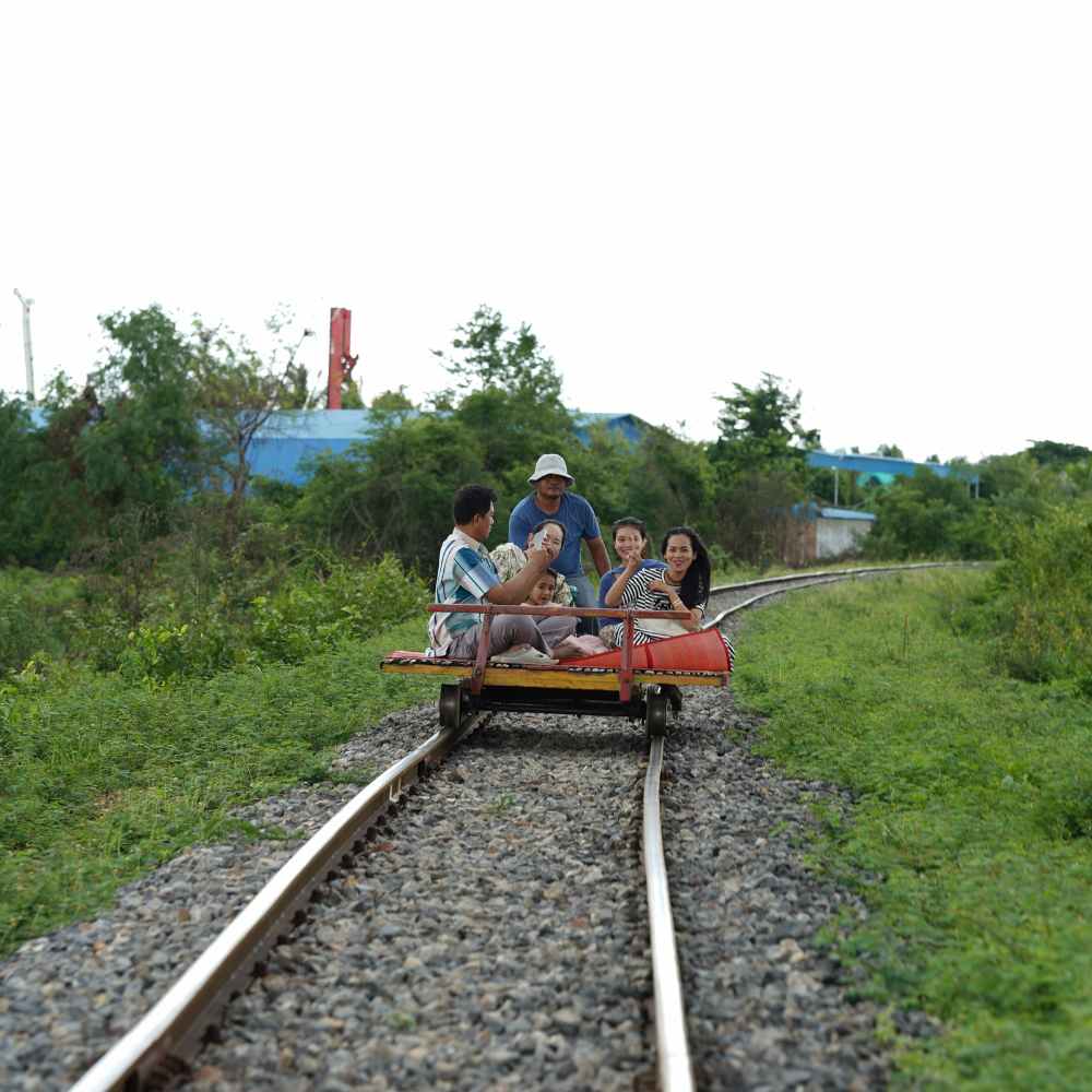 Scenic countryside views – The bamboo train ride gives you the best views on the Battambang Tour.