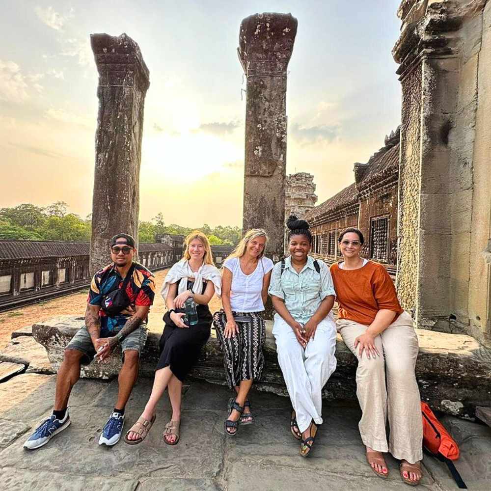 Angkor Wat – The biggest religious building in the world. Perfect sunset views at 626 PM.