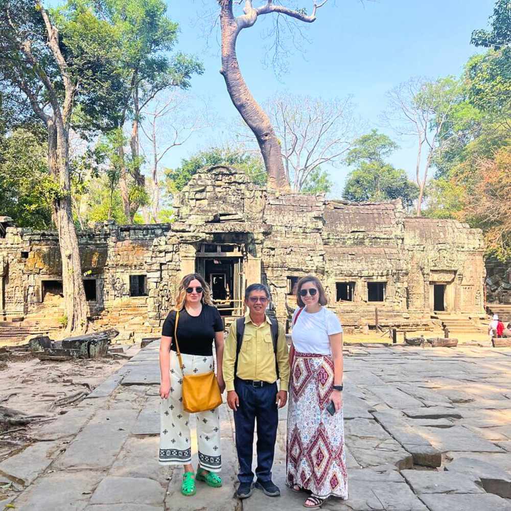 Ta Prohm Temple – Giant trees grow through ancient stone walls here. This is where they filmed Tomb Raider scenes.