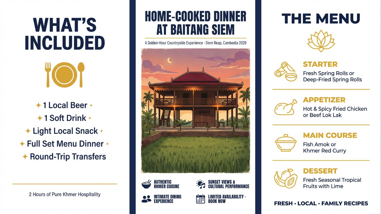 Home-Cooked Dinner at Baitang Siem - a heartfelt home-cooked dinner under the Cambodian stars - 2026